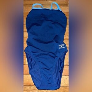 Speedo Endurance+ Navy Blue One Piece Competition Swimsuit Women’s Size 30